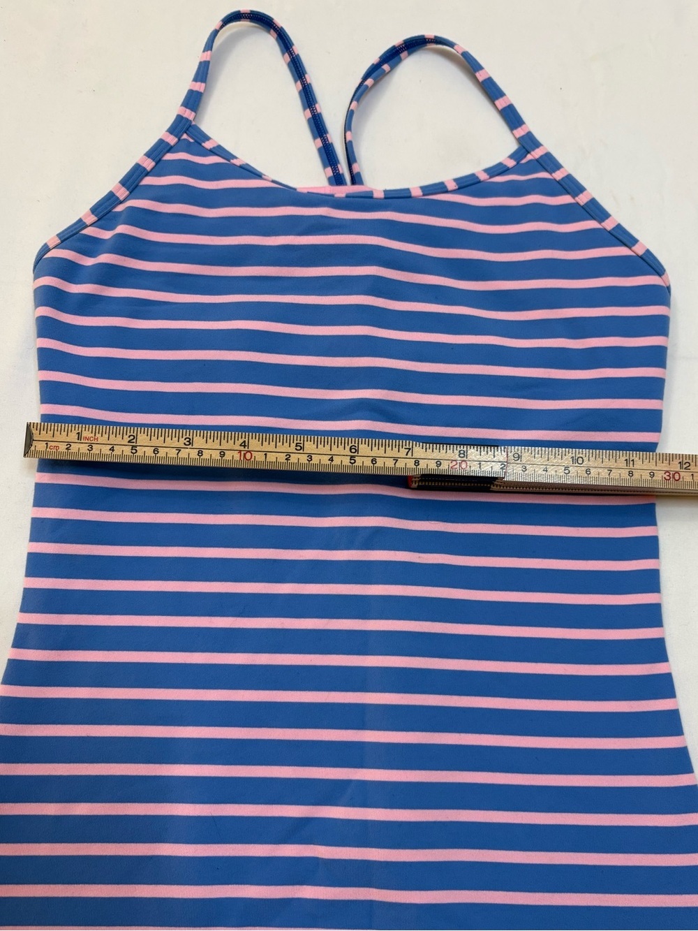 Ivivva by Lululemon Striped Racerback Athletic Tank Top Pink Blue Girls Size 12 - Picture 6 of 7